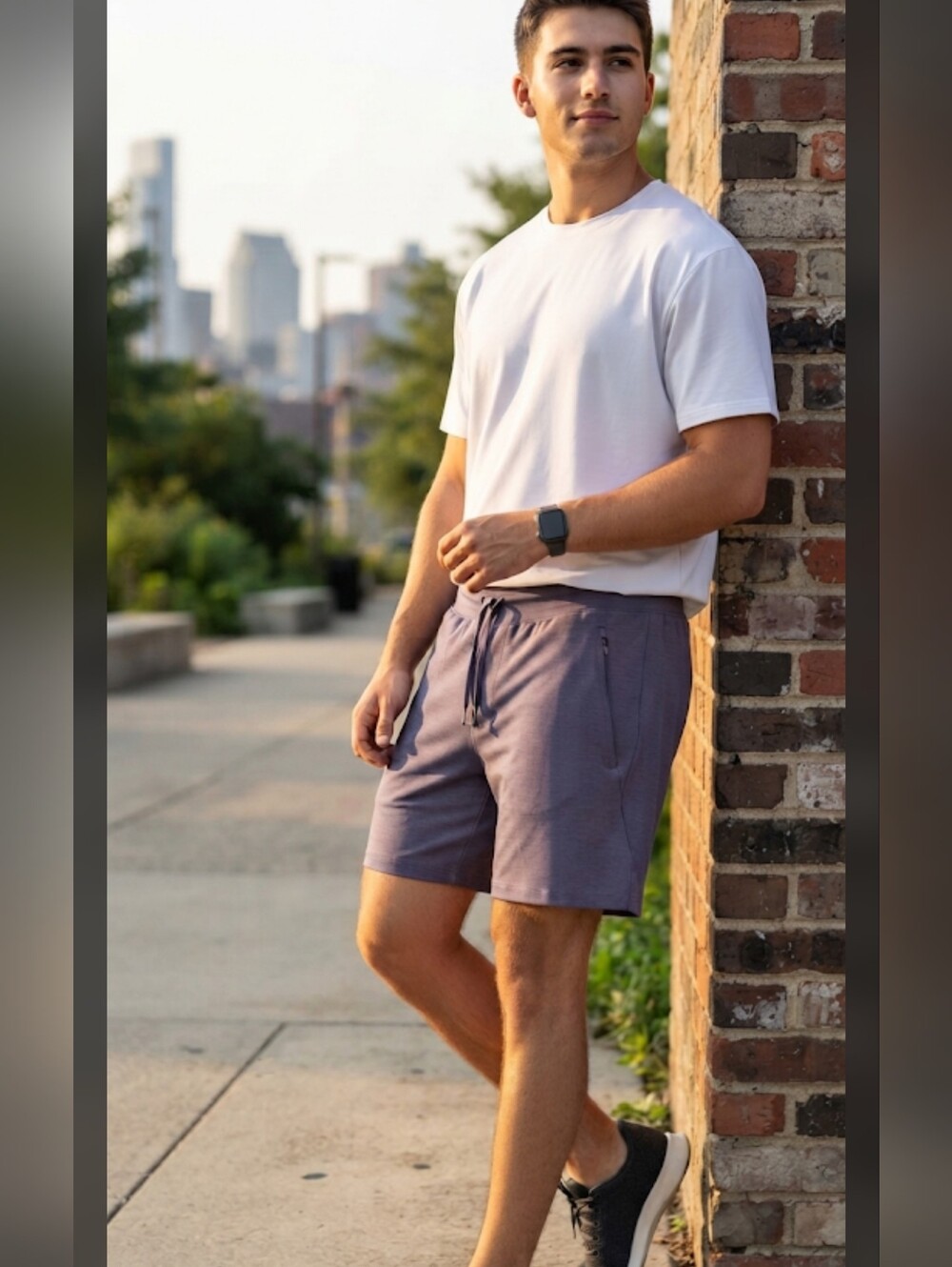 Lululemon Balancer 6 Inches Shorts Mens Heathered Purple Size M